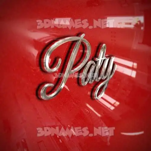 paty in Car Paint style - 3D name wallpaper