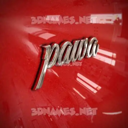 pawa in Car Paint style - 3D name wallpaper pawa in Car Paint style - 3D name wallpaper