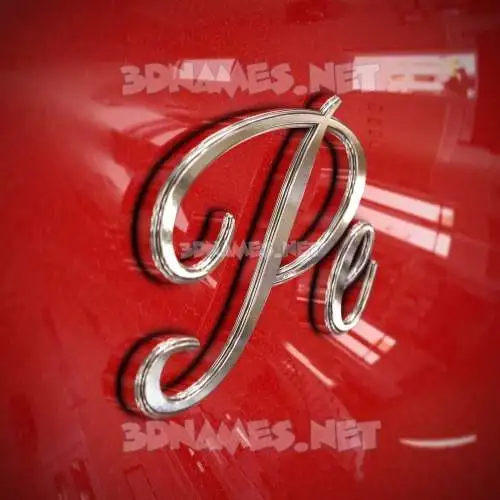 pe in Car Paint style - 3D name wallpaper pe in Car Paint style - 3D name wallpaper