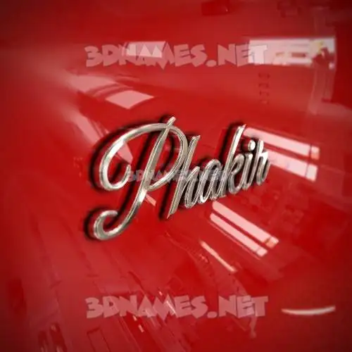 phakir in Car Paint style - 3D name wallpaper