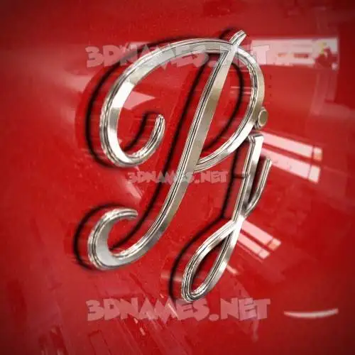 pj in Car Paint style - 3D name wallpaper pj in Car Paint style - 3D name wallpaper