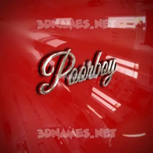 poorboy in Car Paint style - 3D name wallpaper poorboy in Car Paint style - 3D name wallpaper
