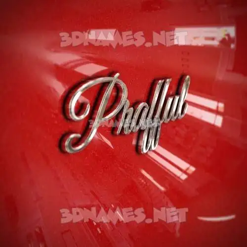 prafful in Car Paint style - 3D name wallpaper
