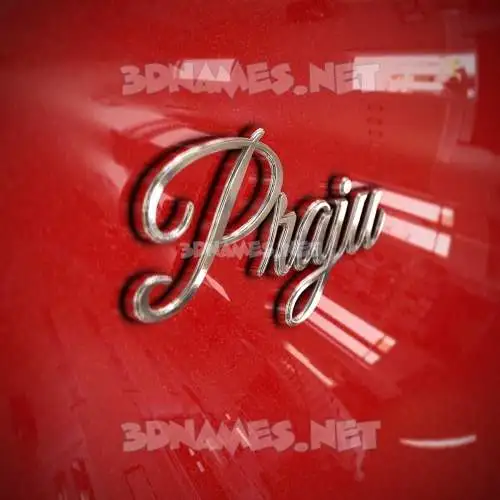 praju in Car Paint style - 3D name wallpaper praju in Car Paint style - 3D name wallpaper