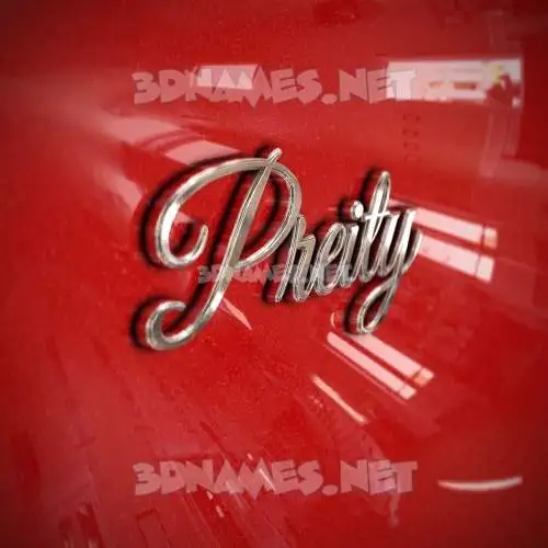 preity in Car Paint style - 3D name wallpaper preity in Car Paint style - 3D name wallpaper