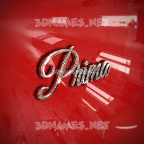 prima in Car Paint style - 3D name wallpaper prima in Car Paint style - 3D name wallpaper