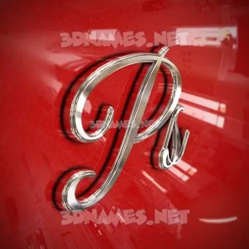 ps in Car Paint style - 3D name wallpaper ps in Car Paint style - 3D name wallpaper