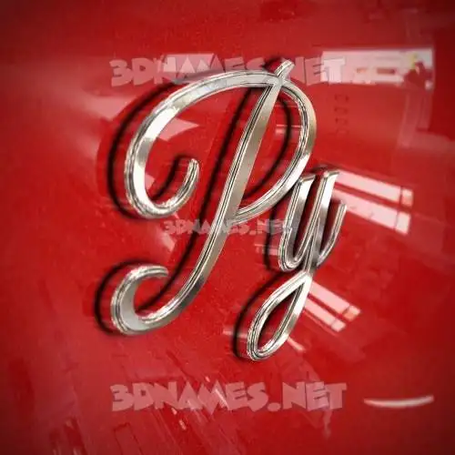 py in Car Paint style - 3D name wallpaper