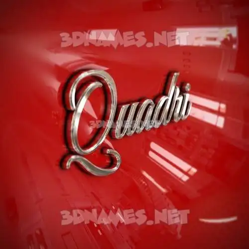quadri in Car Paint style - 3D name wallpaper quadri in Car Paint style - 3D name wallpaper