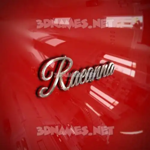 raeanna in Car Paint style - 3D name wallpaper