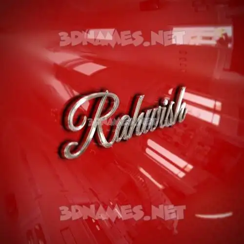 rahwish in Car Paint style - 3D name wallpaper