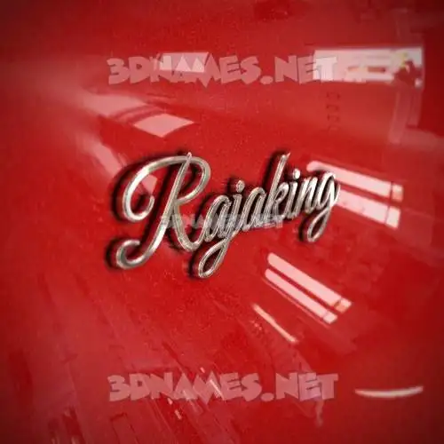 rajaking in Car Paint style - 3D name wallpaper