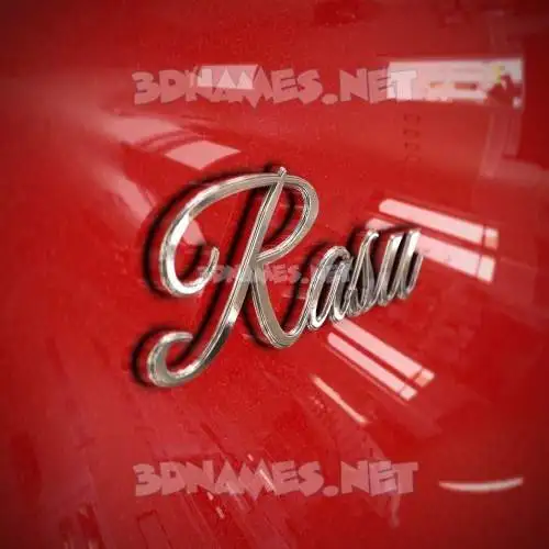 rasu in Car Paint style - 3D name wallpaper rasu in Car Paint style - 3D name wallpaper