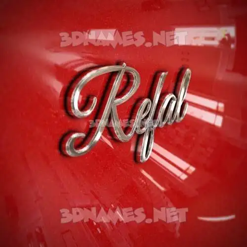 refal in Car Paint style - 3D name wallpaper refal in Car Paint style - 3D name wallpaper