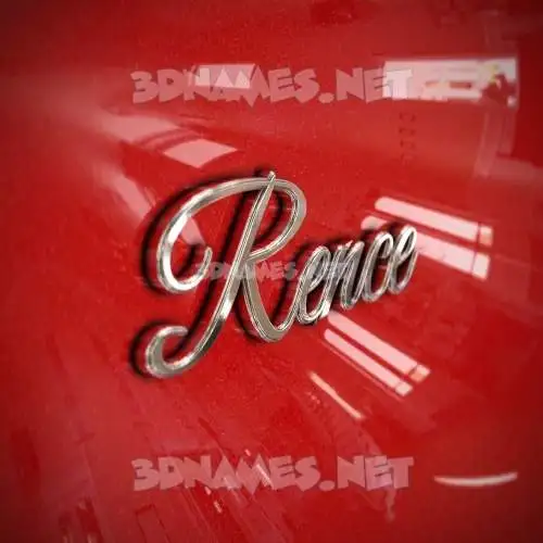 rence in Car Paint style - 3D name wallpaper rence in Car Paint style - 3D name wallpaper