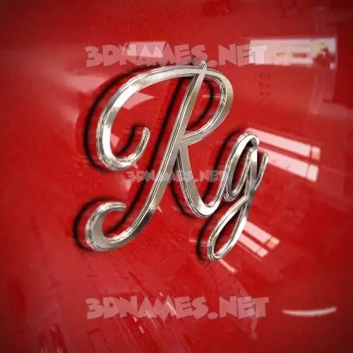 rg in Car Paint style - 3D name wallpaper rg in Car Paint style - 3D name wallpaper