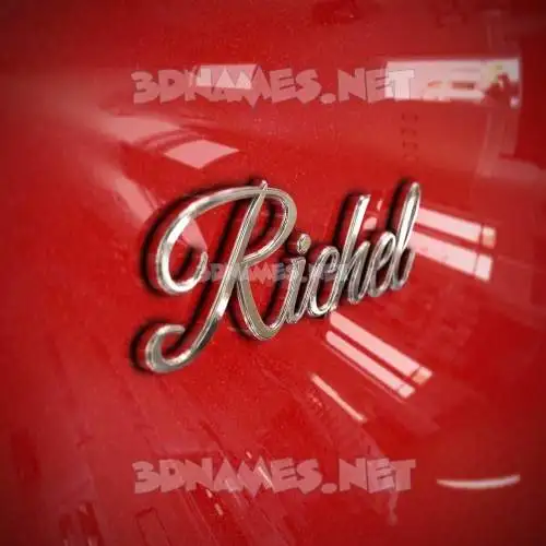 richel in Car Paint style - 3D name wallpaper richel in Car Paint style - 3D name wallpaper