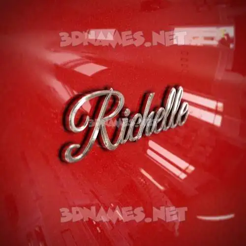 richelle in Car Paint style - 3D name wallpaper