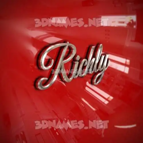 richly in Car Paint style - 3D name wallpaper richly in Car Paint style - 3D name wallpaper