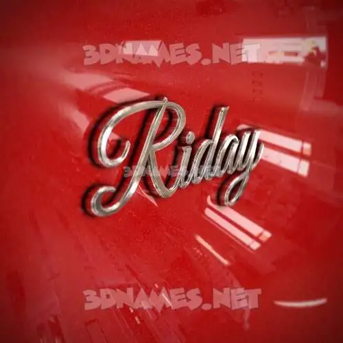 riday in Car Paint style - 3D name wallpaper riday in Car Paint style - 3D name wallpaper
