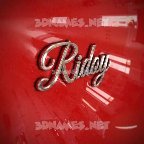 ridoy in Car Paint style - 3D name wallpaper