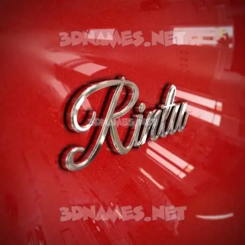 rintu in Car Paint style - 3D name wallpaper