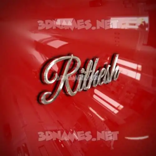 rithesh in Car Paint style - 3D name wallpaper