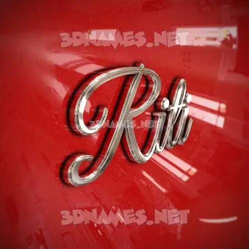 riti in Car Paint style - 3D name wallpaper