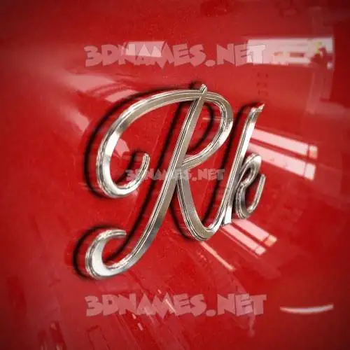 rk in Car Paint style - 3D name wallpaper rk in Car Paint style - 3D name wallpaper