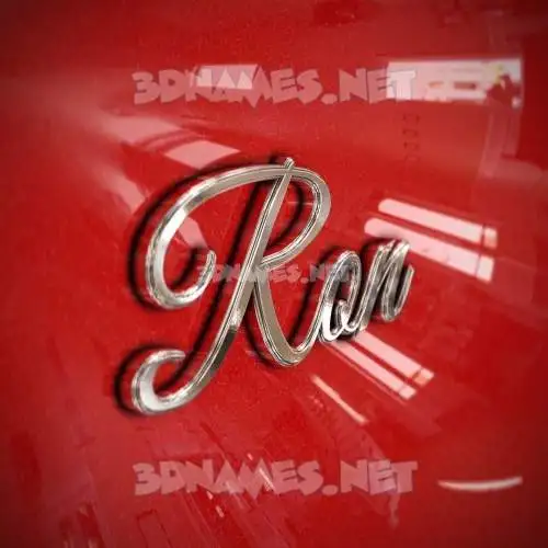 ron in Car Paint style - 3D name wallpaper ron in Car Paint style - 3D name wallpaper