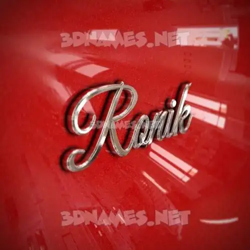 ronik in Car Paint style - 3D name wallpaper ronik in Car Paint style - 3D name wallpaper