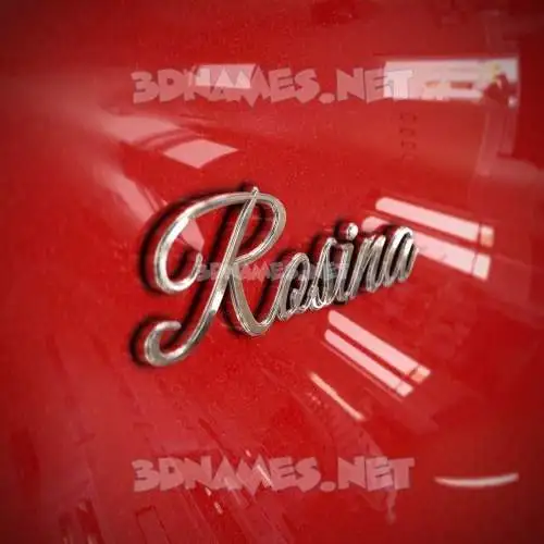rosina in Car Paint style - 3D name wallpaper rosina in Car Paint style - 3D name wallpaper
