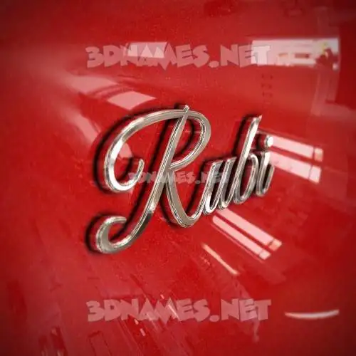 rubi in Car Paint style - 3D name wallpaper rubi in Car Paint style - 3D name wallpaper