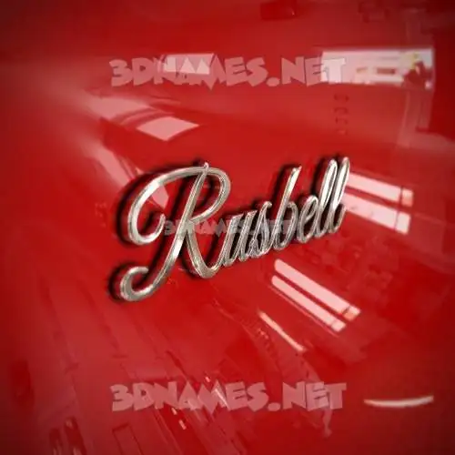 rusbell in Car Paint style - 3D name wallpaper rusbell in Car Paint style - 3D name wallpaper