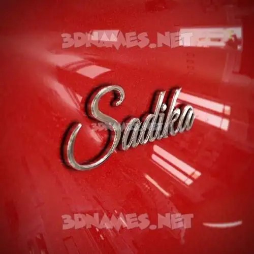 sadika in Car Paint style - 3D name wallpaper sadika in Car Paint style - 3D name wallpaper