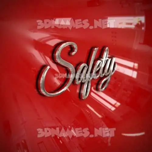 safety in Car Paint style - 3D name wallpaper safety in Car Paint style - 3D name wallpaper