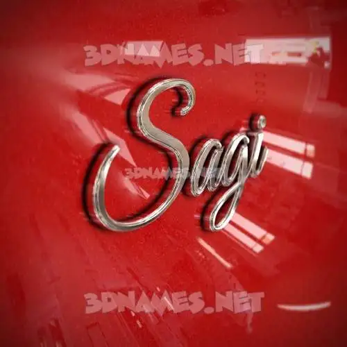 sagi in Car Paint style - 3D name wallpaper sagi in Car Paint style - 3D name wallpaper