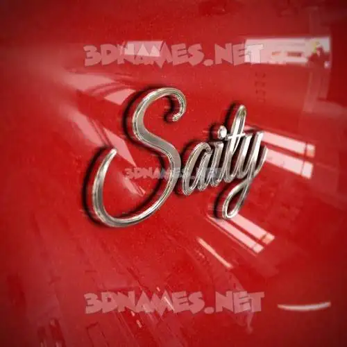 saity in Car Paint style - 3D name wallpaper