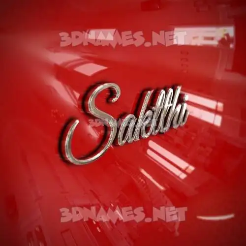 saktthi in Car Paint style - 3D name wallpaper