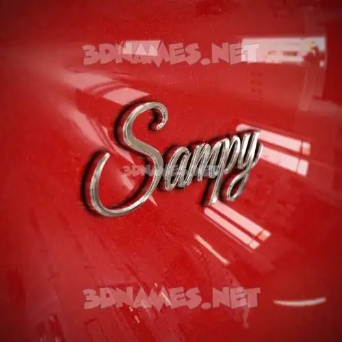 sampy in Car Paint style - 3D name wallpaper