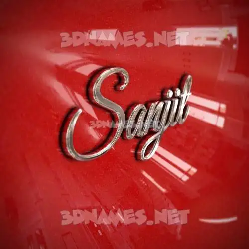 sanjit in Car Paint style - 3D name wallpaper