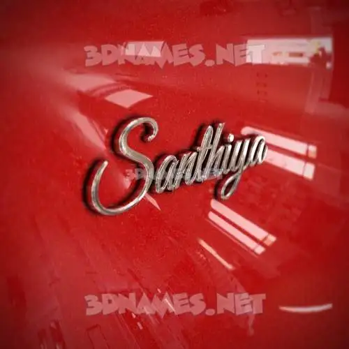 santhiya in Car Paint style - 3D name wallpaper santhiya in Car Paint style - 3D name wallpaper