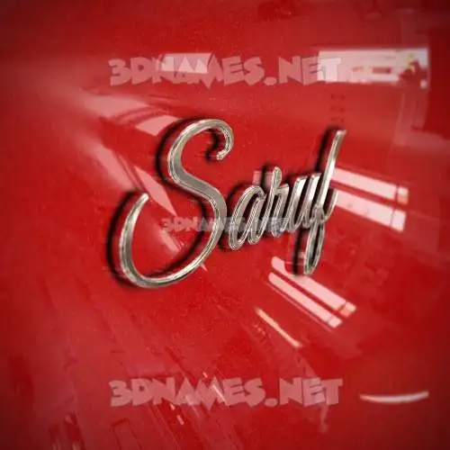 saruf in Car Paint style - 3D name wallpaper saruf in Car Paint style - 3D name wallpaper