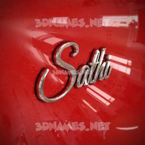 sathi in Car Paint style - 3D name wallpaper