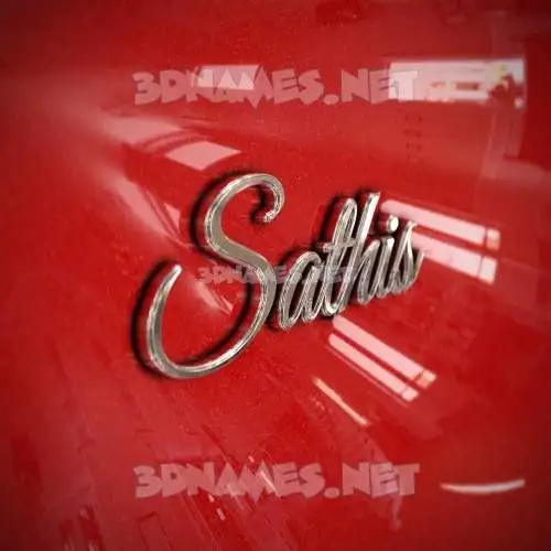 sathis in Car Paint style - 3D name wallpaper