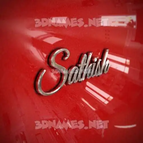 sathish in Car Paint style - 3D name wallpaper