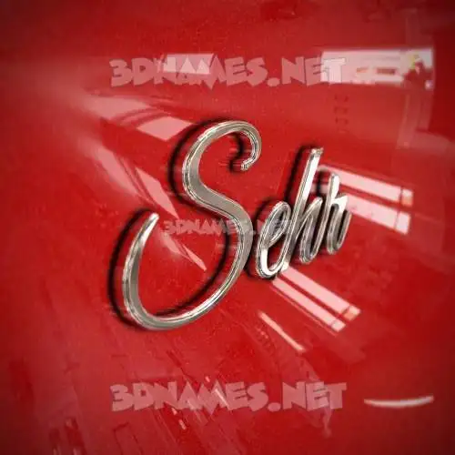 sehr in Car Paint style - 3D name wallpaper sehr in Car Paint style - 3D name wallpaper
