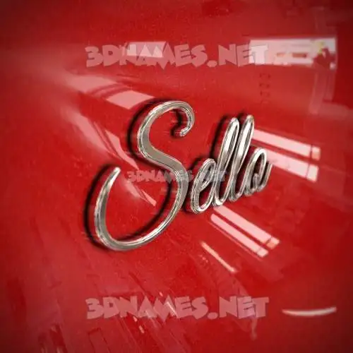 sello in Car Paint style - 3D name wallpaper