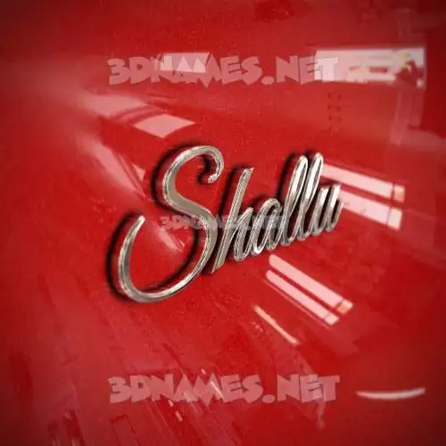 shallu in Car Paint style - 3D name wallpaper shallu in Car Paint style - 3D name wallpaper