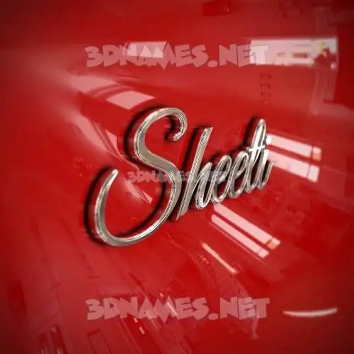 sheeti in Car Paint style - 3D name wallpaper sheeti in Car Paint style - 3D name wallpaper
